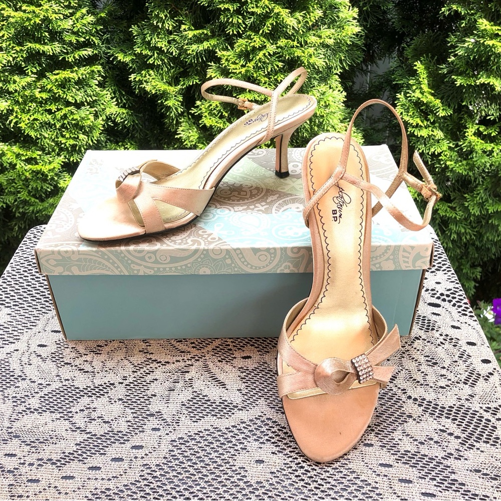 Women's Gold Strappy Heels